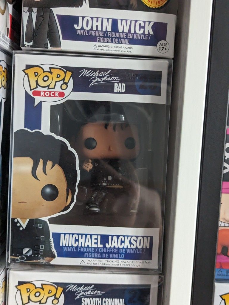 Funko Pop Rock Michael Jackson OG BAD RARE AUTHENTIC Vaulted Common 25