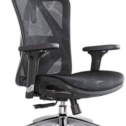 SIHOO M57 Ergonomic Office Chair – High Back Mesh Chair with Adjustable Headrest & Lumbar Support