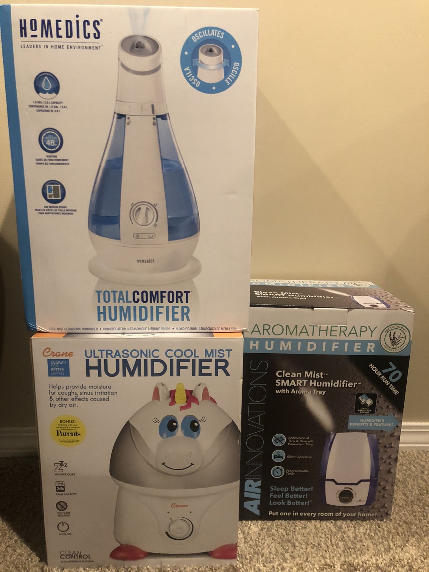 Brand new humidifiers for sale!!