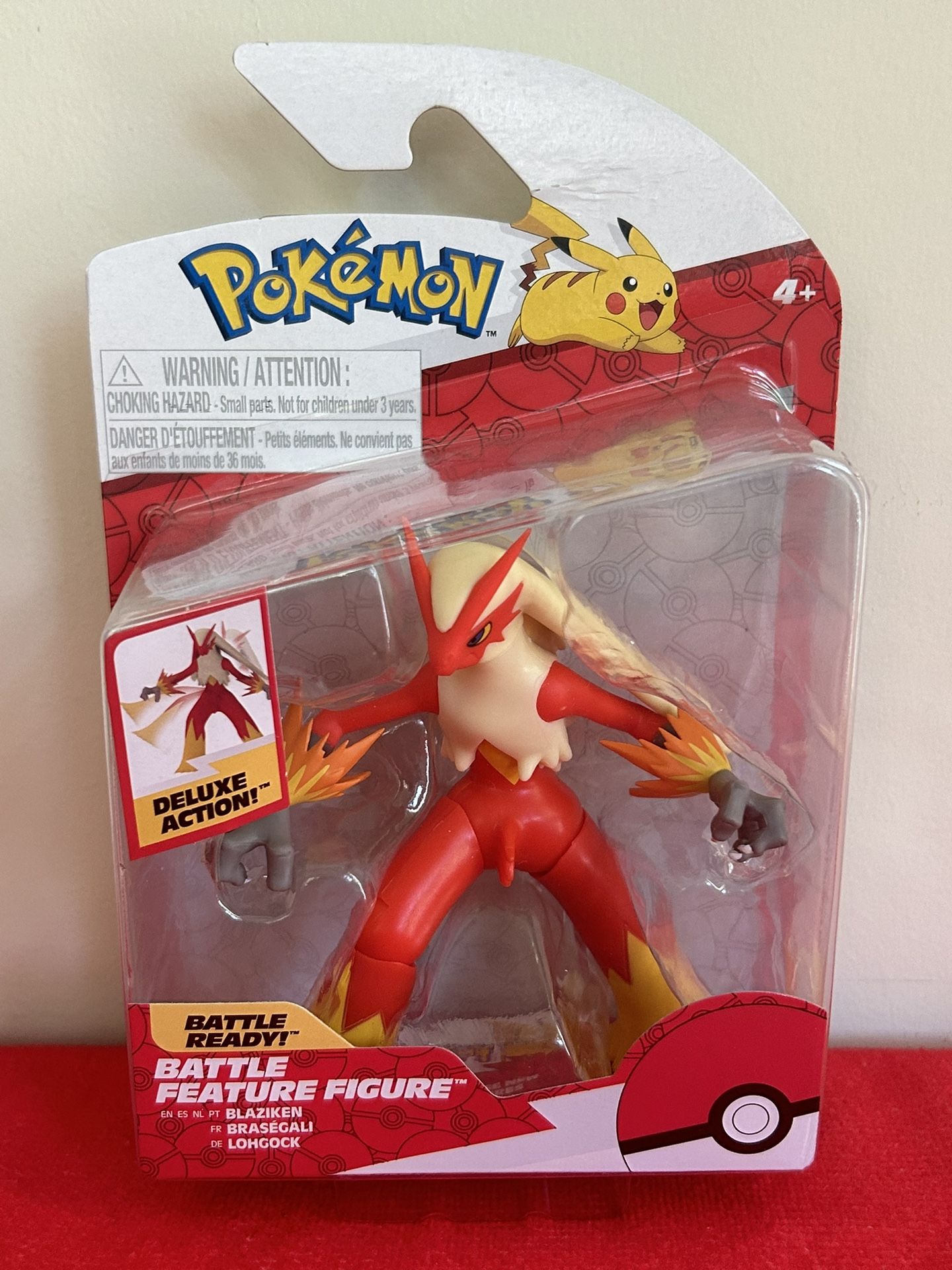 Jazwares Pokemon Battle Feature BLAZIKEN 4.5" Deluxe Action Figure 2024 NEW