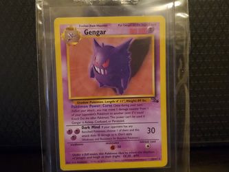 1999 Pokemon Unlimited Fossil Set Gengar Card