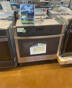 Electric oven 30 inch wide Ge appliances stainless steel