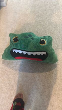 Green dinosaur sleeping bag also Pillo for kids