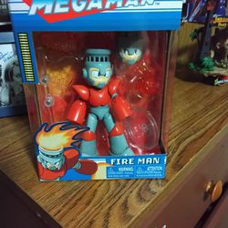 Mega Man Fire Man Figure New In Box