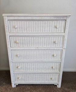 Henry Link 5-Drawer Wicker Chest