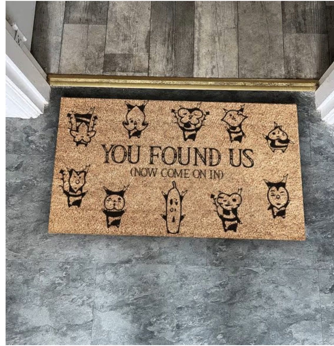 You Found Us Korok Seed Themed Doormat, for Front Door, Custom Doormat for Front Door, Housewarming Gift,Non Slip Floor Mat for Home Bathroom Kitchen