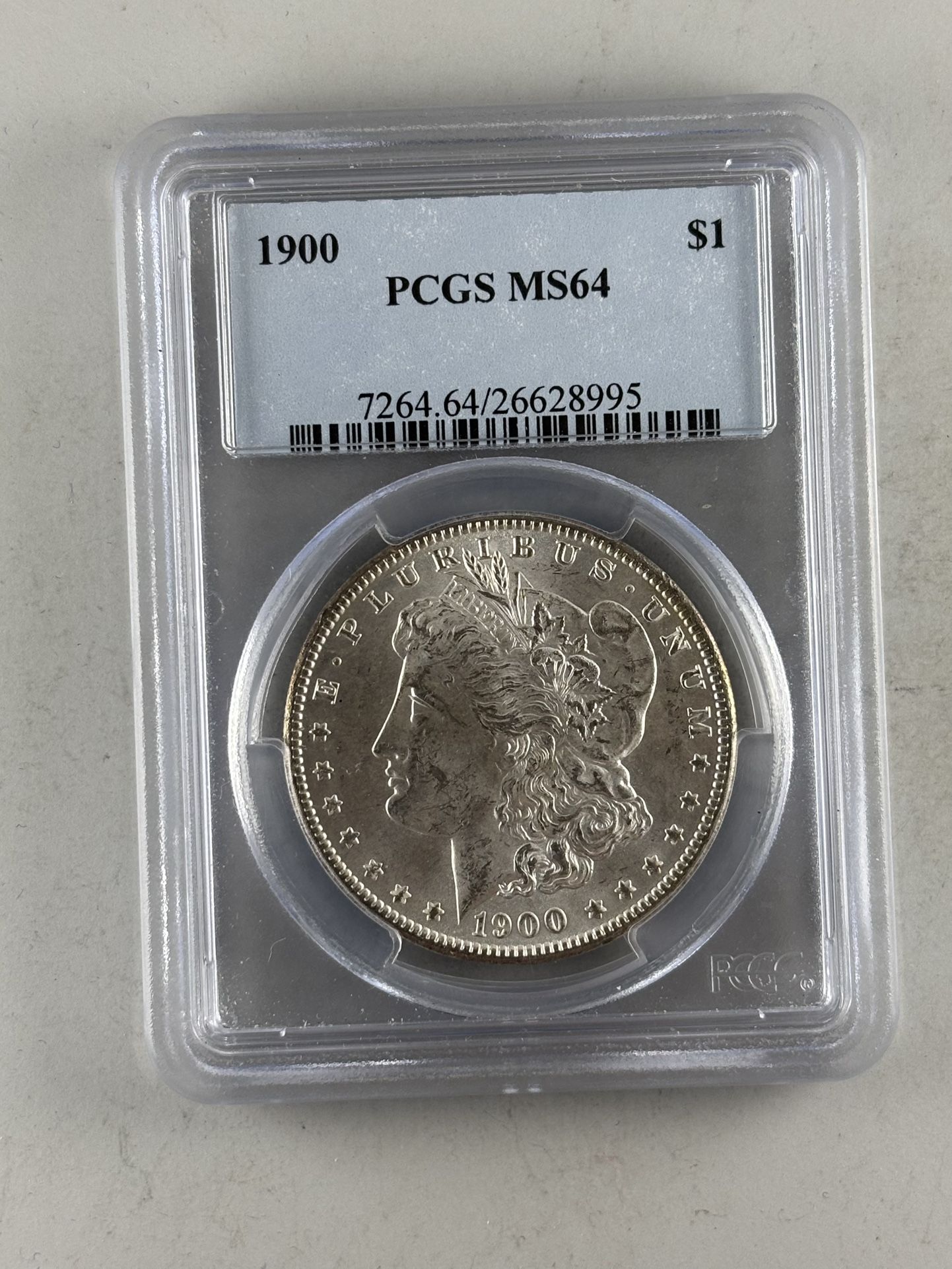1900 Morgan Silver Dollar, PCGS MS-64 -- GORGEOUS CERTIFIED COIN!