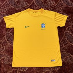 Men's Nike CBF Brazil Soccer Jersey in Yellow, Dri-fit, Size Medium, Lucas Paqueta