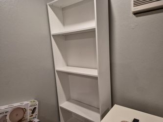 White book shelf