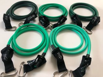 Cables Resistance Bands Set (stackable 150lbs & hypoallergenic)