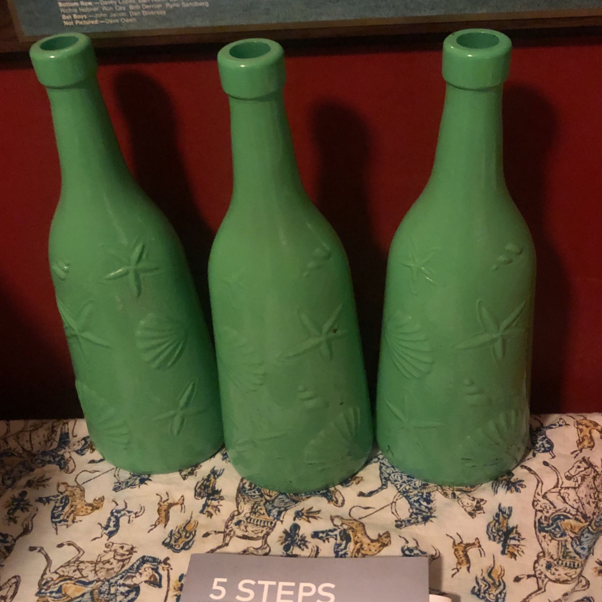 Vintage Painted Bottles From Spain 