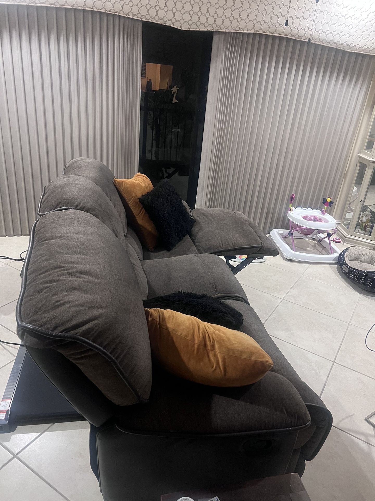 Couch 3 Seater Brown Recliner $150 OBO