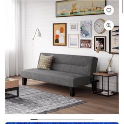 DHP Kebo Futon with Microfiber Cover, Gray Microfiber