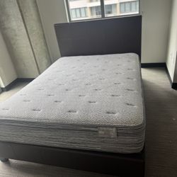 12" Firm Euro Top Mattress, Queen + Bed Frame