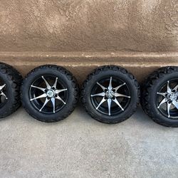 New golf cart tire/wheel set 20x10x12
