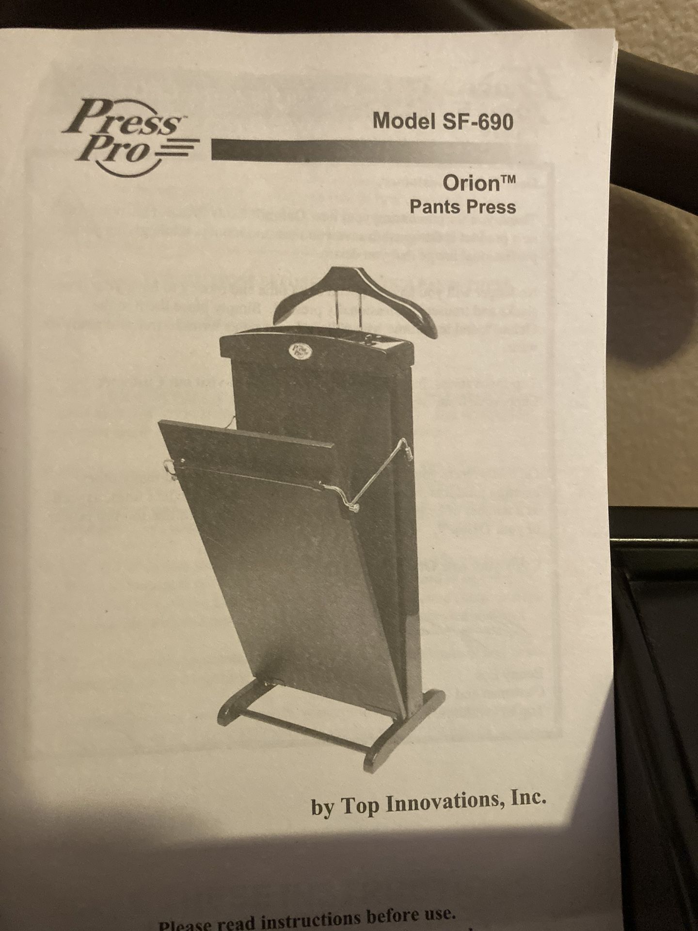 Press Pro Orion Pants Press And Valet