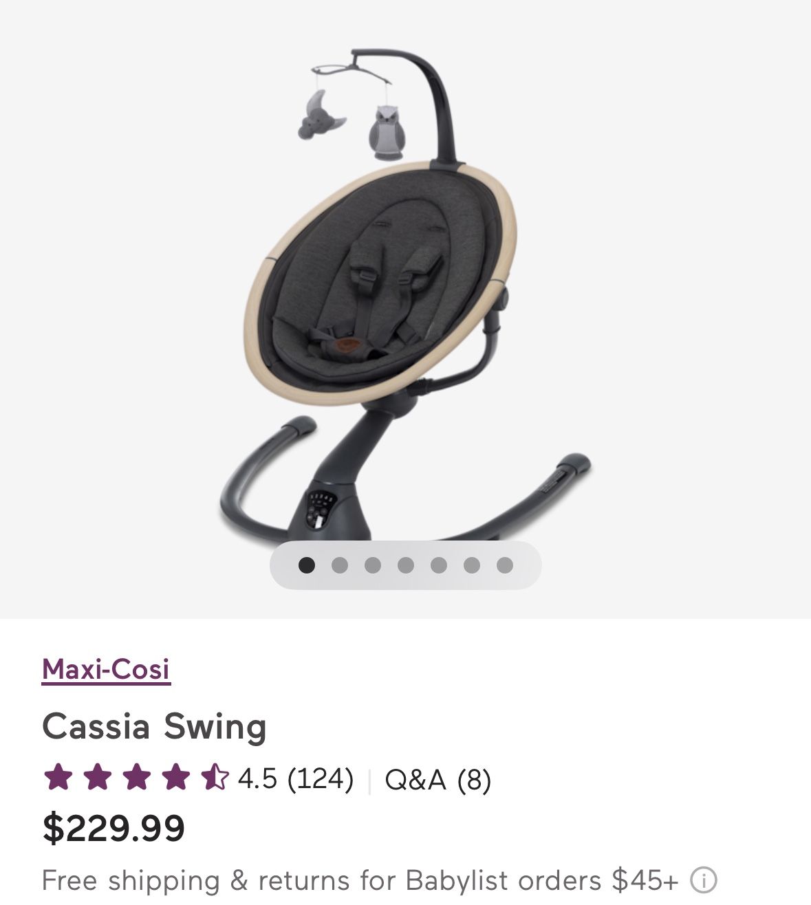 Like New Baby swing