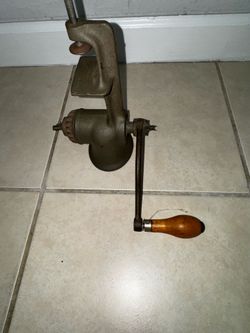 RARE "Universal" Food MEAT Chopper Cast Iron Food Prep Hand Crank #2 Vintage ruttmandesigns (949)