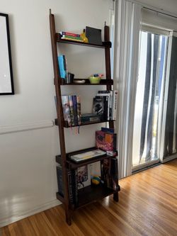 Wood Ladder Bookshelf