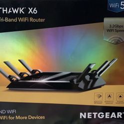 NETGEAR Nighthawk Fastest Smart Wi-Fi Router  Tri-band Wireless Speed 3500 Sq Ft Coverage 