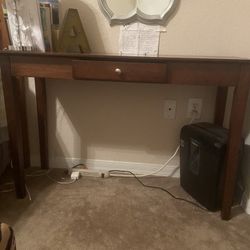 Small Dark Wooden Entry Desk