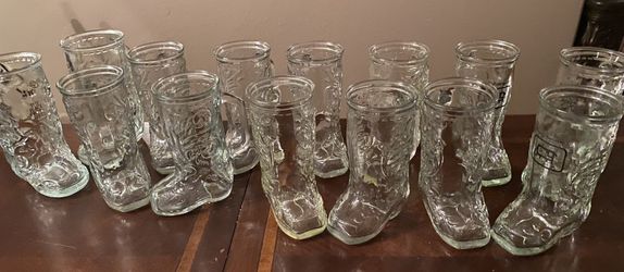 Boot shaped beer glasses