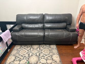 Dark Gray Power Reclining Sofa – Electric Recliners