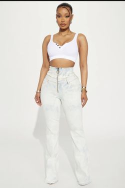 Fashion Nova High Waist Corset Jeans 