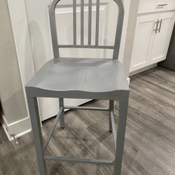 One Metal Bar Stool