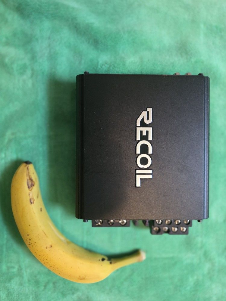 Recoil DI800.4 Full-Range Class-D 4-Channel Car Audio Amplifier, 1500 Watts, 2-4 Ohm Stable, Mosfet Power Supply, Bridgeable