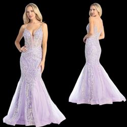 New With Tags Lilac Mermaid Prom Dress & Formal Dress $235
