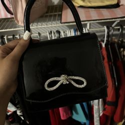 Cute Black  Bow Purse