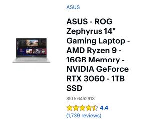 ASUS - ROG Zephyrus 14" Gaming Laptop