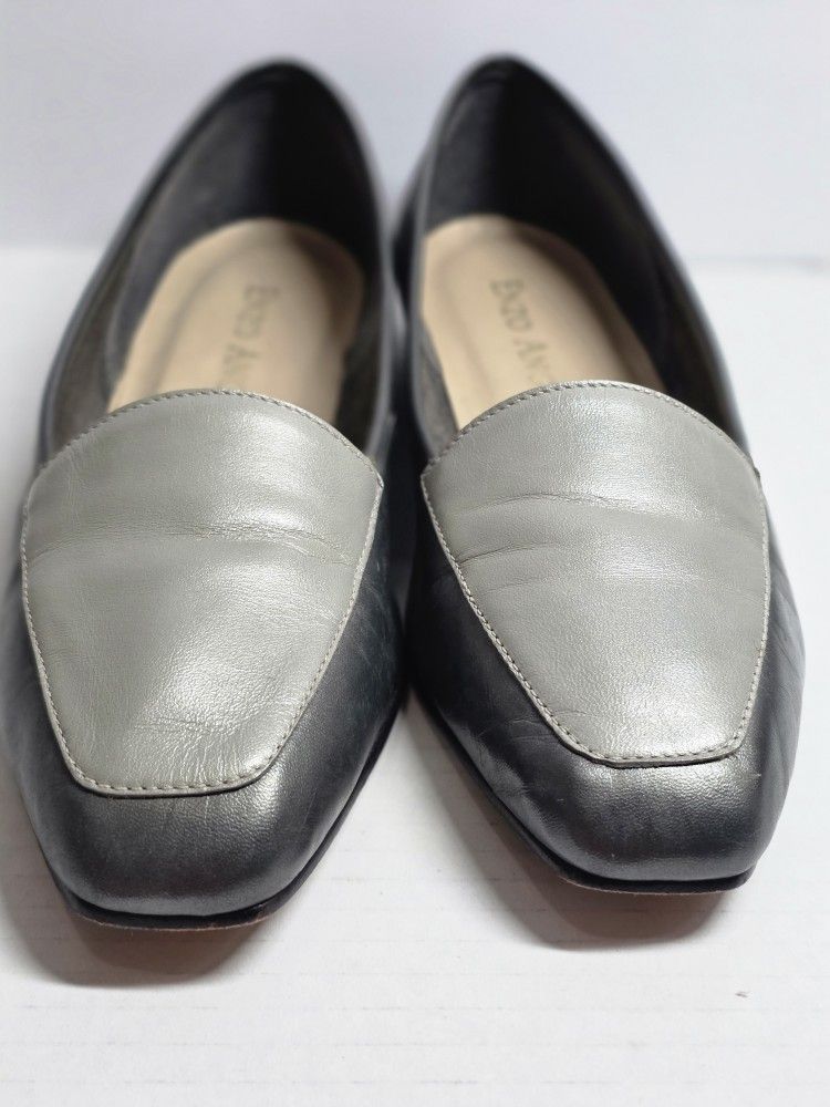 Enzo Angiolini Women's Vintage 1980s Flat Shoe size 7 Leather Upper/Sole Gray