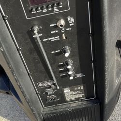 The portable speaker is fine, except that the handle on the head is broken.