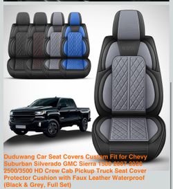 Duduwang Car Seat Covers Custom Fit for Chevy Silverado GMC Sierra 1(contact info removed)-2026 2500/3500 HD. Russell/Boulder area