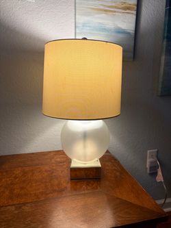 Table Lamp with Globe Base and Drum Shade