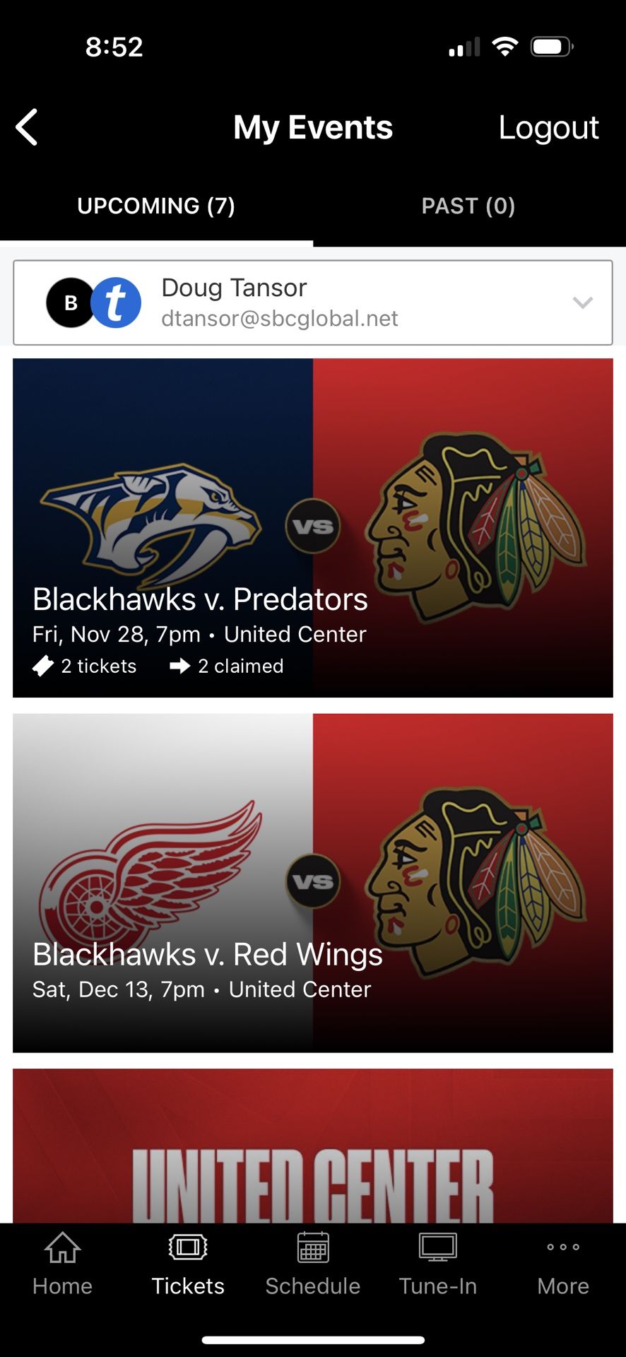Chicago Blackhawks vs Nashville Predators Friday Nov 28 - Thanksgiving Holiday
