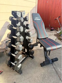 dumbbells with rack