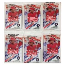 (6) 2021 Topps Series 1 Baseball Value Packs MLB Packs 6 Pack Lot Fat Packs Cello Packs Series One