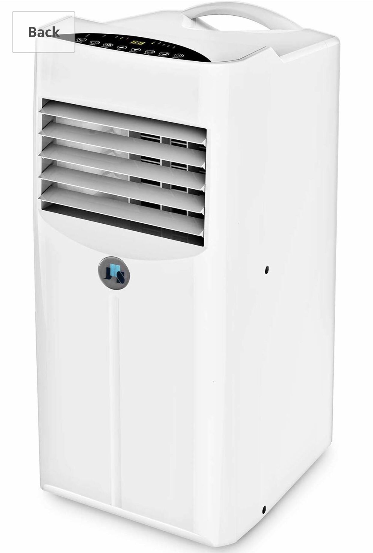 JHS 10,000 BTU Portable AC Unit for Rooms, Air Conditioner Portable with Dehumidifier and Fan, Remote Control, Digital LED Display, 220 Sq.Ft