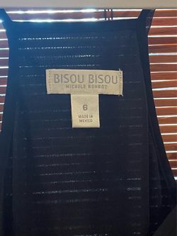 Bisou Bisou black pleated halter dress size 6