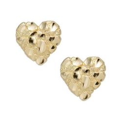 small heart nugget earrings 