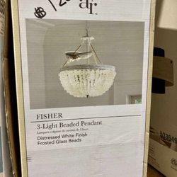 3 Light Beaded Pendant Fixture