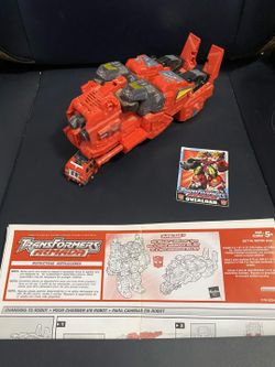 Complete 2003 Transformers Armada Overload Figure Rollout Card Manual