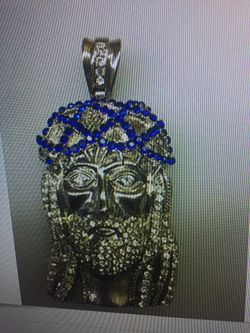 Silver plated jesus head charm new