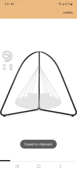 SUNCREAT Tripod Hanging Chair Stand – 400lbs Capacity, Heavy Duty Steel, Rust Resistant, Stable Hammock Frame for Air Porch, Indoor/Outdoor Use – Swin