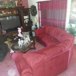 Burgundy Sectional Couch