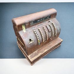 Antique Wood Cash Register 