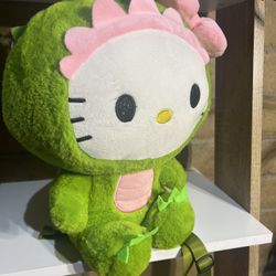 New 13 Inch Hello Kitty Green Backpack 